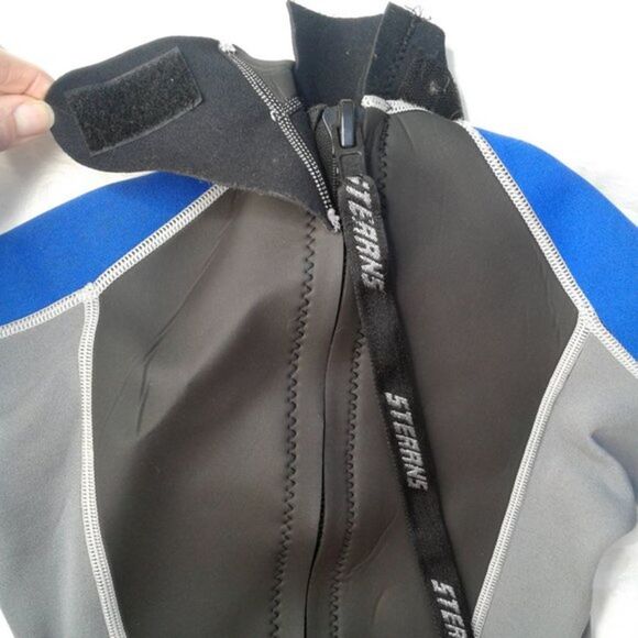 Stearns Youth Shorty Neoprene Wetsuit Size Small Blue Black Gray Great Condition - Picture 5 of 12